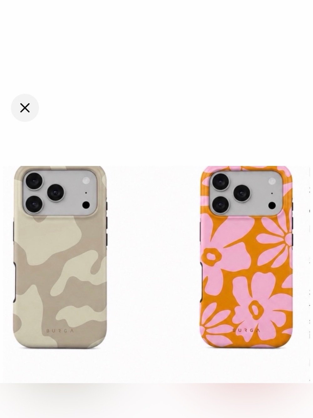 BURGA Tough iPhone 17 Pro Case Bundle NWOT | 2 Cases | Designer Phone Covers